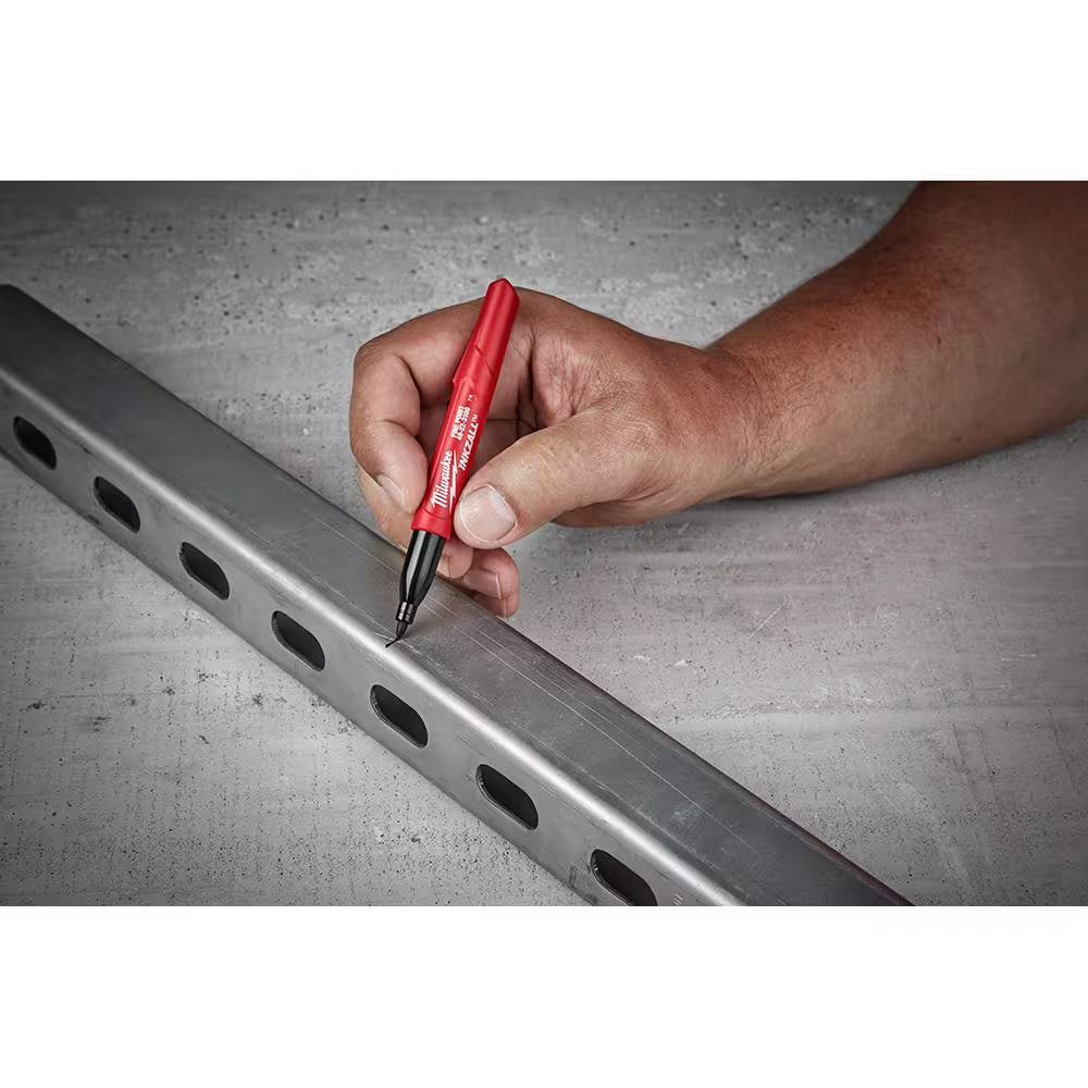 INKZALL Black Medium Point Jobsite Permanent Marker (2-Pack)